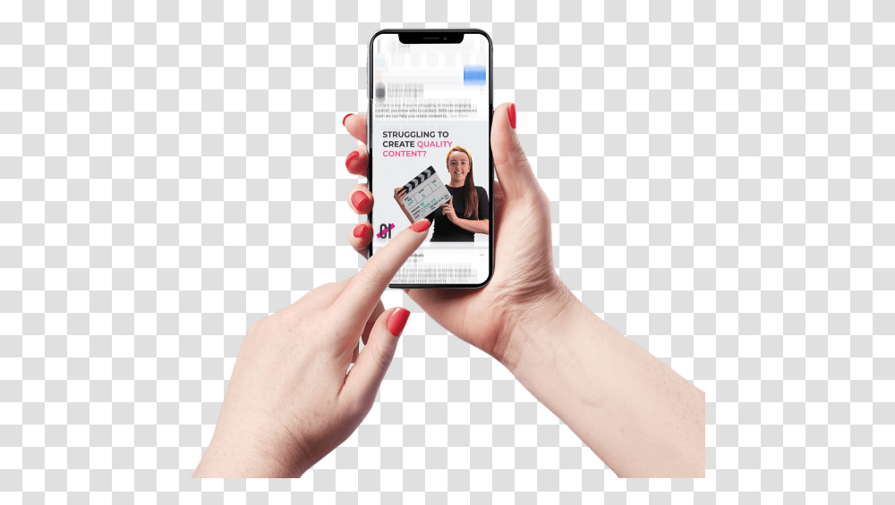 Social Media Content Iphone Xr Hand, Mobile Phone, Electronics, Cell Phone Transparent Png