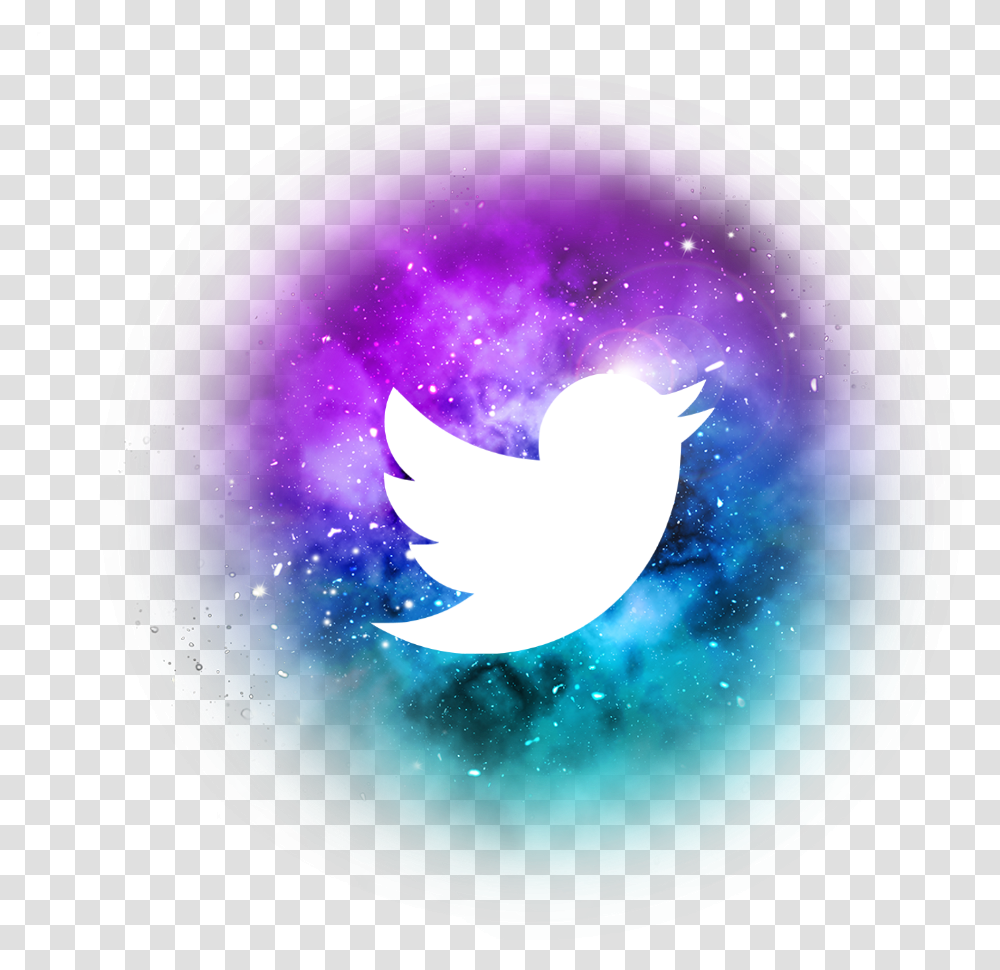 Social Media Galaxy Icons Galaxy Twitter Logo, Sphere, Bird, Animal, Crystal Transparent Png