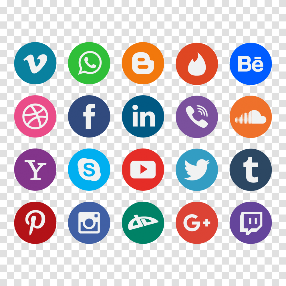Social Media Icon Vector Free Graphic Collection Free Vector, Number, Rug Transparent Png