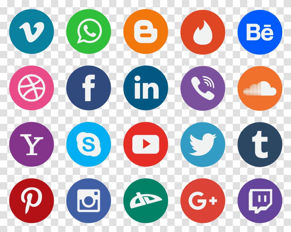 Social Media Icon Vector Free Graphic Collection Logos Redes Sociales Vector, Number, Rug Transparent Png