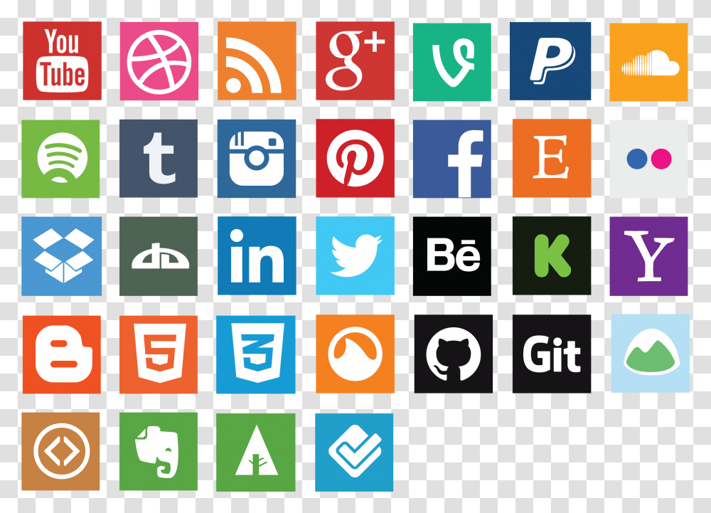 Social Media Icon, Word, Number Transparent Png