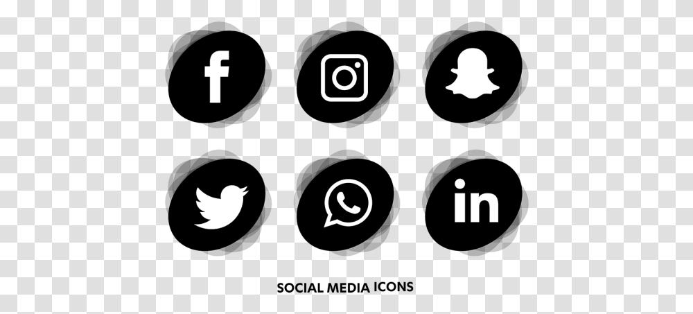 Social Media Icons Black, Bird, Number Transparent Png