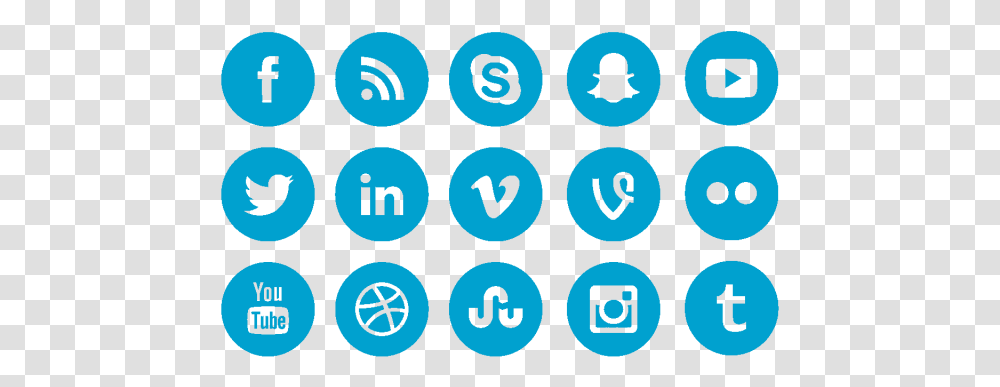 Social Media Icons Blue, Number, Alphabet Transparent Png