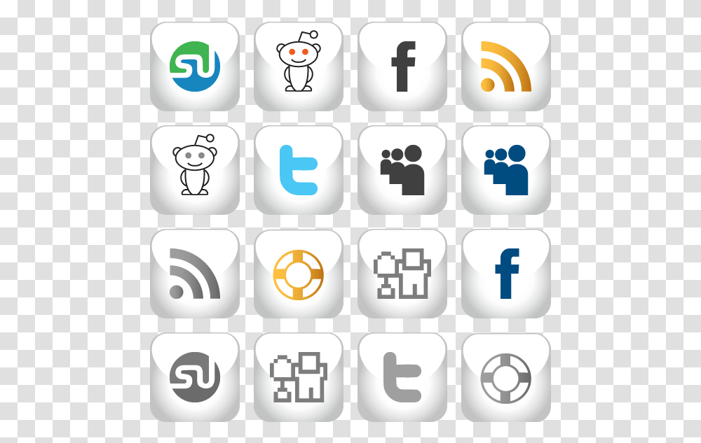 Social Media Icons, Number, Alphabet Transparent Png