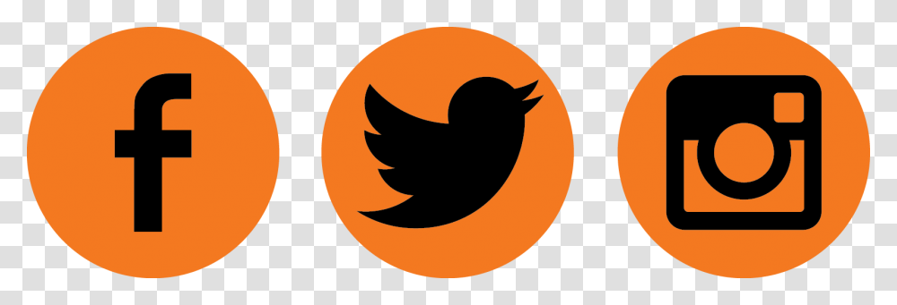 Social Media Icons Orange Hd Download Orange Social Media Logo, Trademark, Animal, Bird Transparent Png