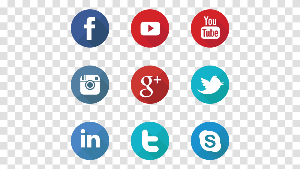 Social Media Icons Round, Number, Alphabet Transparent Png