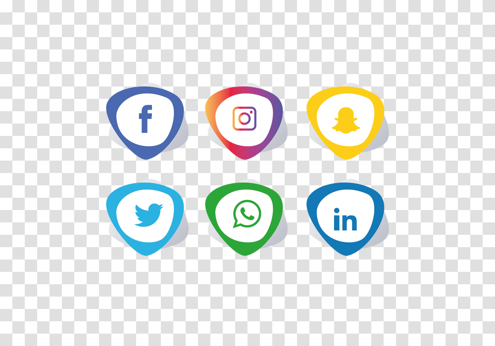 Social Media Icons Set Facebook Instagram Whatsapp Social, Label, Logo Transparent Png