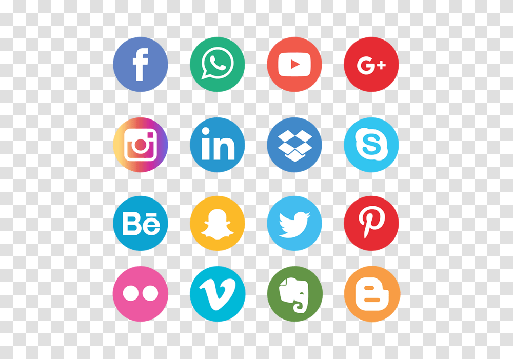 Social Media Icons Set Network Background Smiley Face Share, Alphabet, Number Transparent Png