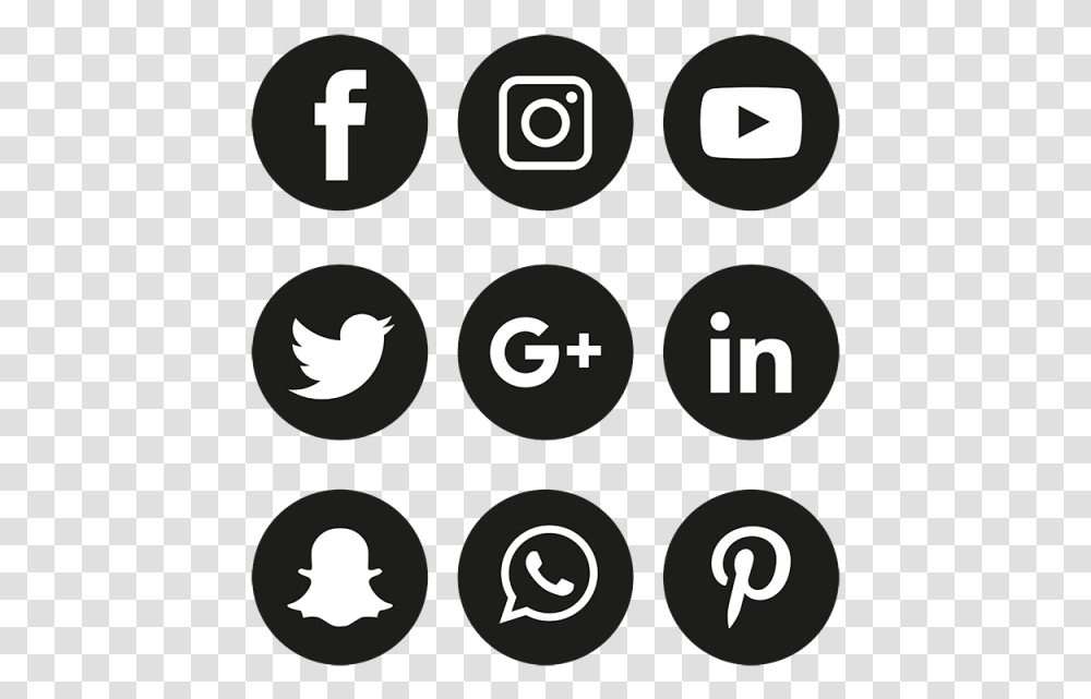 Social Media Icons Set, Number, Alphabet Transparent Png