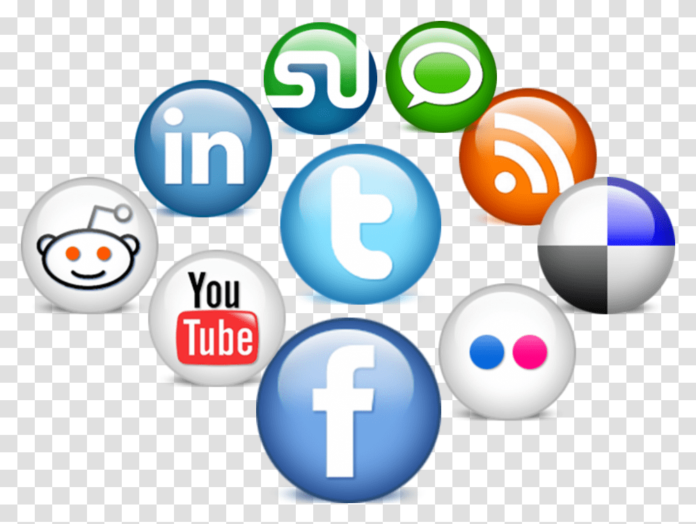 Social Media Icons Social Icons In Pic Art, Number, Sphere Transparent Png