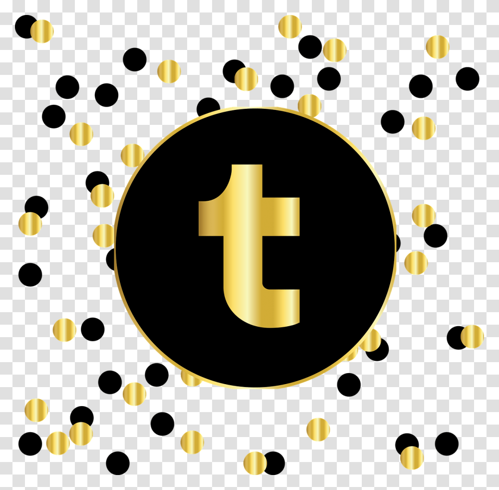 Social Media Icons Website Symbol Circle Instagram Icon Gold Black, Confetti, Paper, Lamp Transparent Png