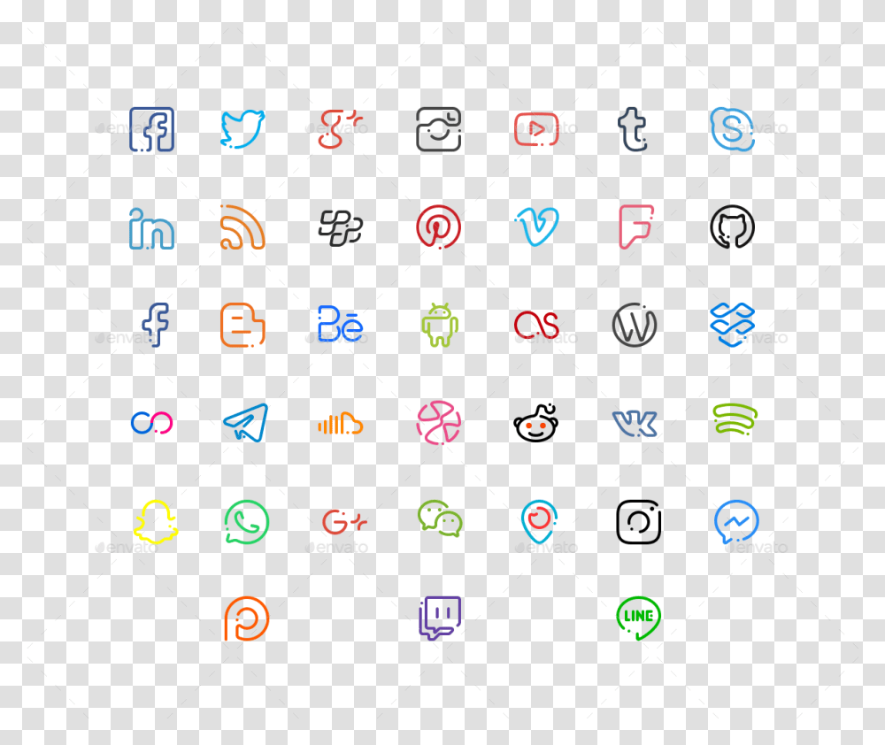 Social Media Icons White, Plot, Diagram Transparent Png