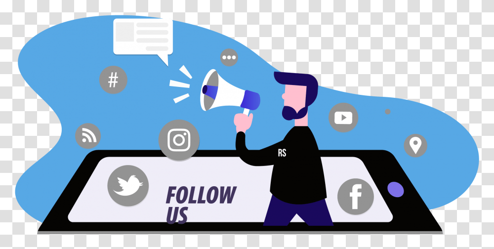 Social Media Image Showing Us Reaching Out To Customers Illustration, Person, Sphere Transparent Png