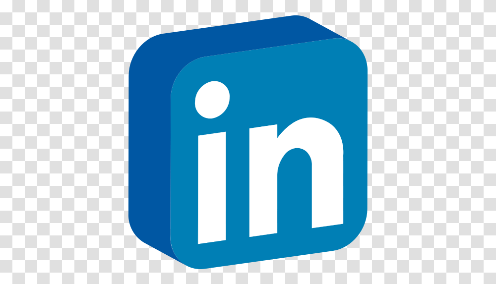Social Media Linkedin Icon Isometric, Text, Logo, Symbol, Number Transparent Png