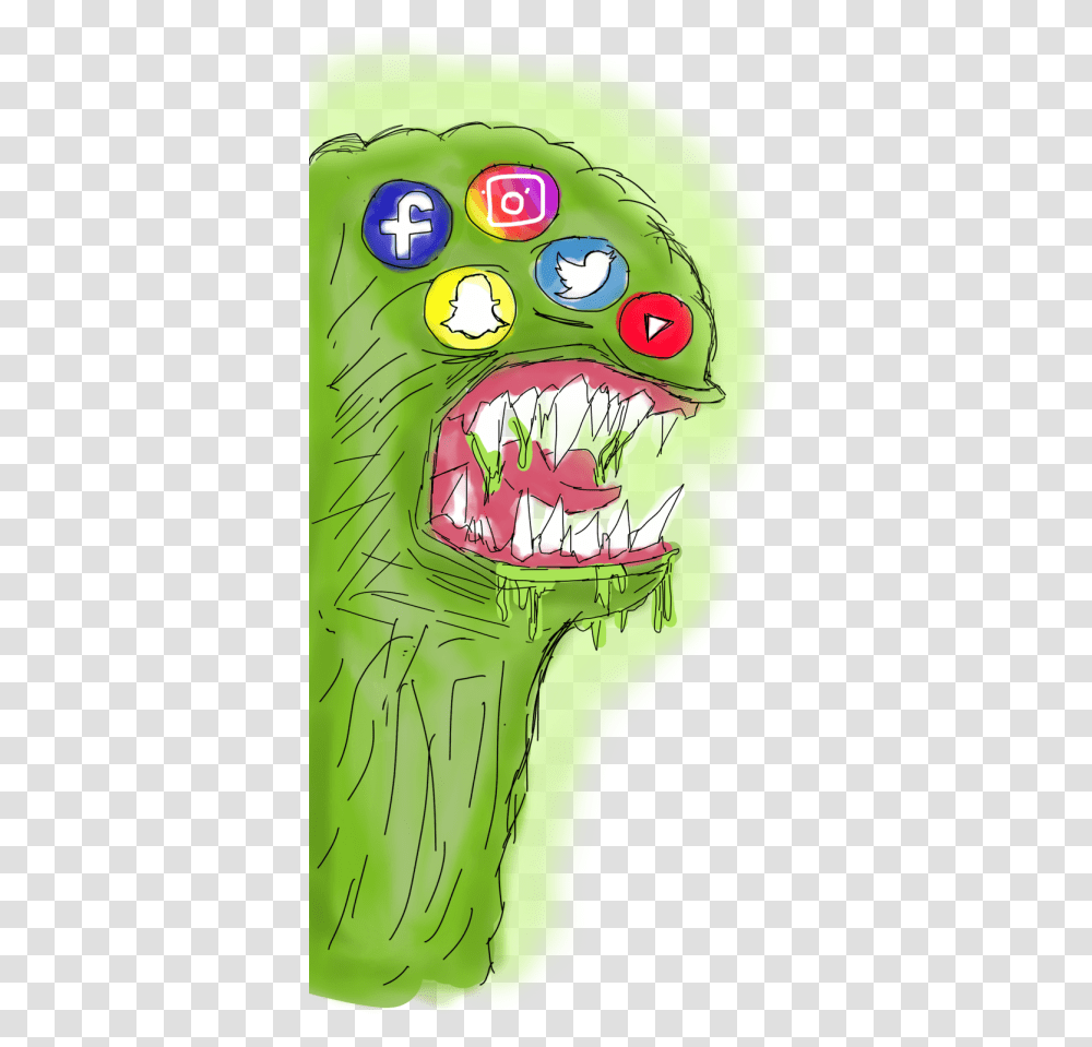 Social Media Logo As Monsters, Teeth, Mouth, Lip, Plant Transparent Png