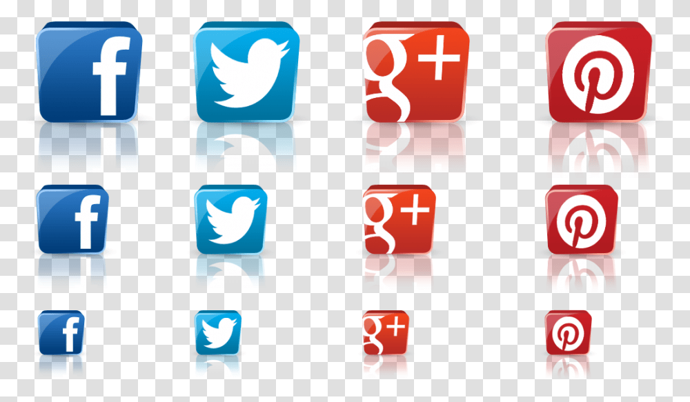 Social Media Logos In 3d, Number, Word Transparent Png