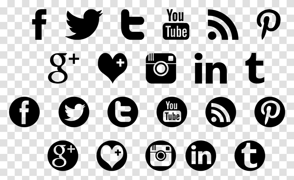 Social Media Logos No Background Social Media Icons Black, Gray, World Of Warcraft Transparent Png