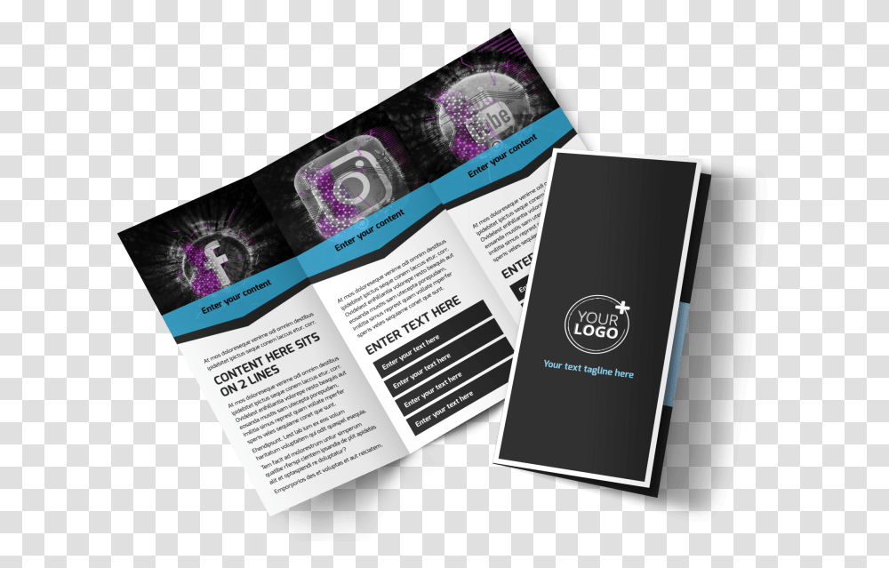 Social Media Marketing Brochure Template Preview Brochure About Social Media, Poster, Advertisement, Flyer Transparent Png
