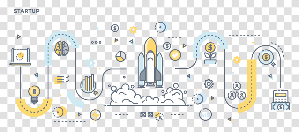 Social Media Marketing Growth Hacking Full Size Header Startup Flat Line Header, Spaceship, Aircraft, Vehicle, Transportation Transparent Png
