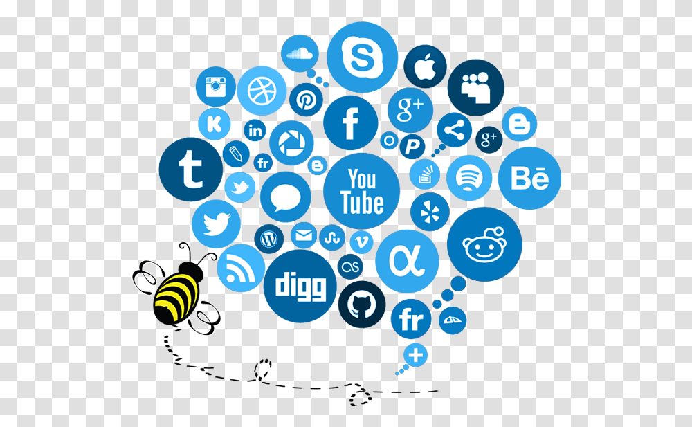 Social Media Marketing Social Network Advertising Background Social Media Clipart, Number Transparent Png