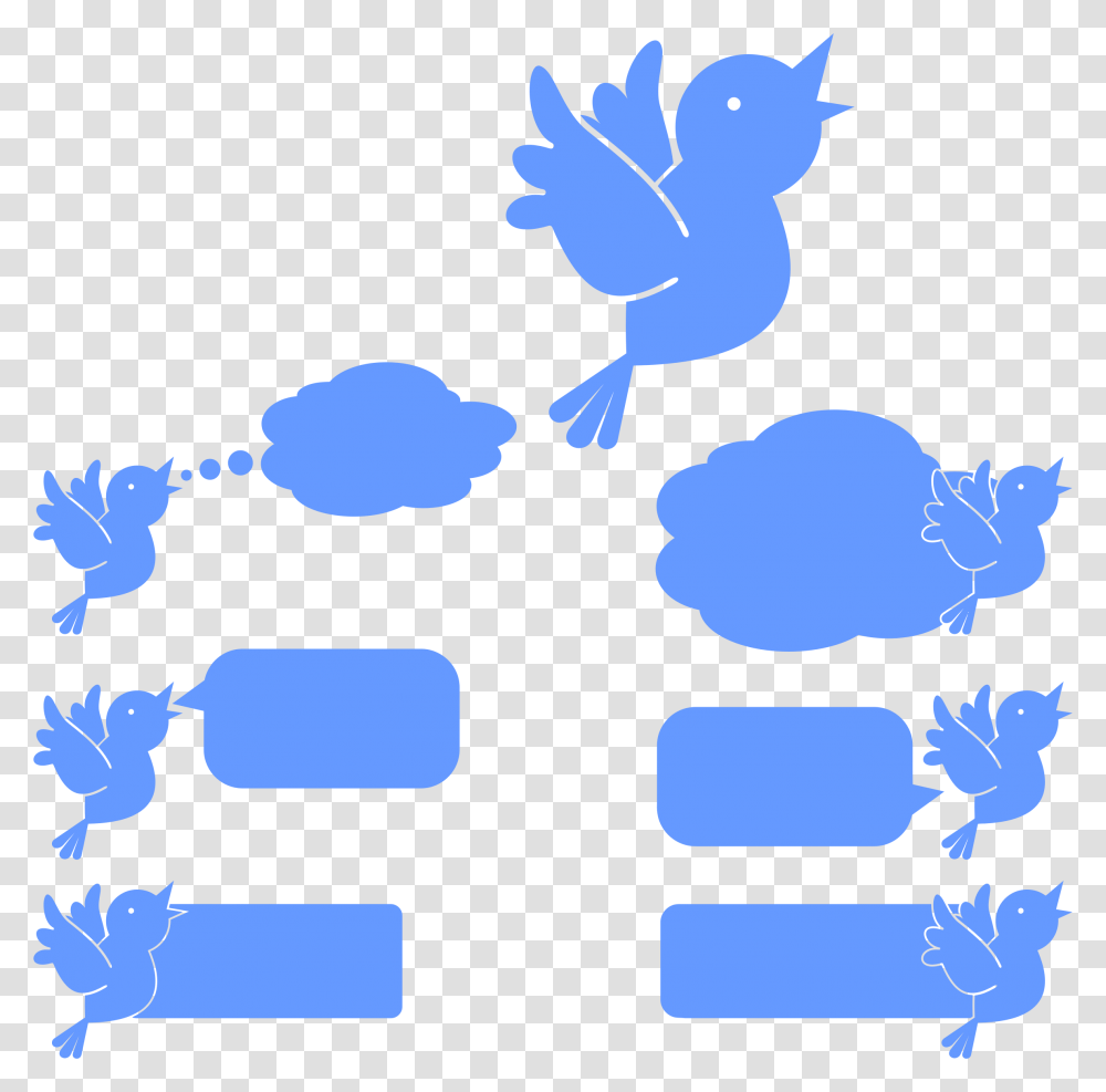 Social Media Network Blue Icons, Animal, Cupid, Bird Transparent Png