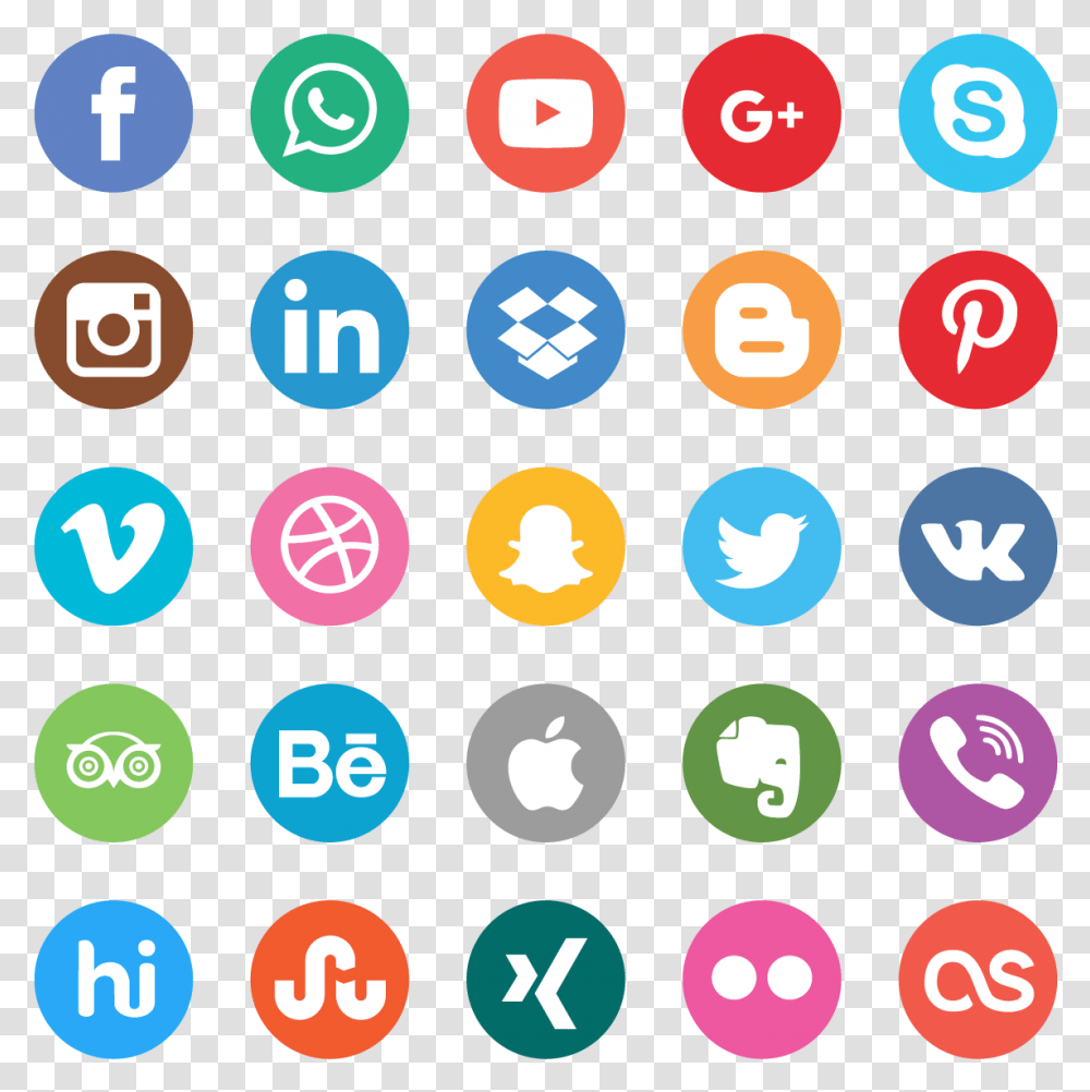Social Media Platforms Icons, Number, Rug Transparent Png