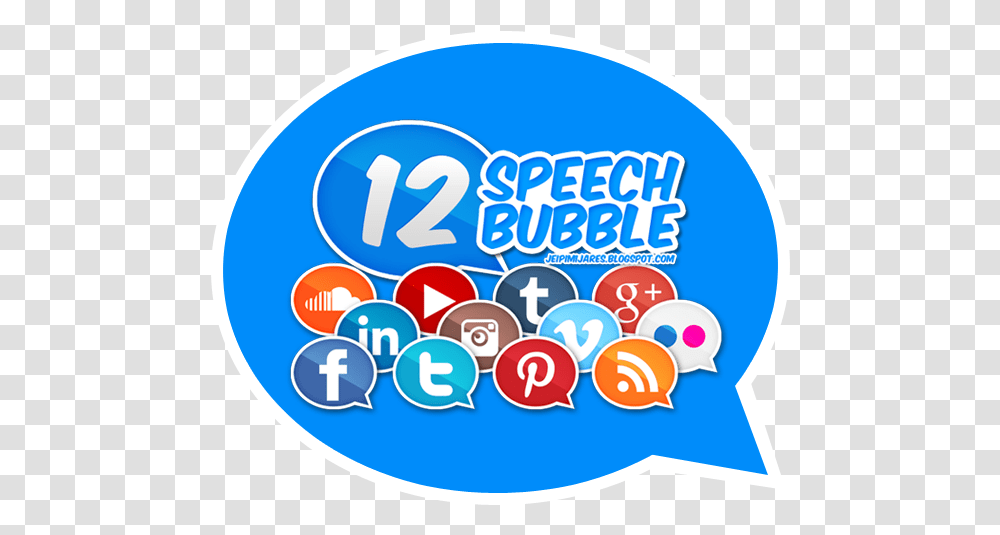 Social Media Speech Bubbles, Logo, Label Transparent Png