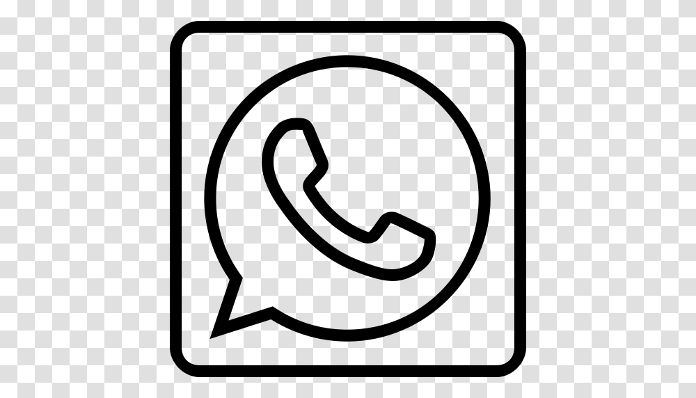 Social Media Whatsapp Outline Icon, Gray, World Of Warcraft Transparent Png