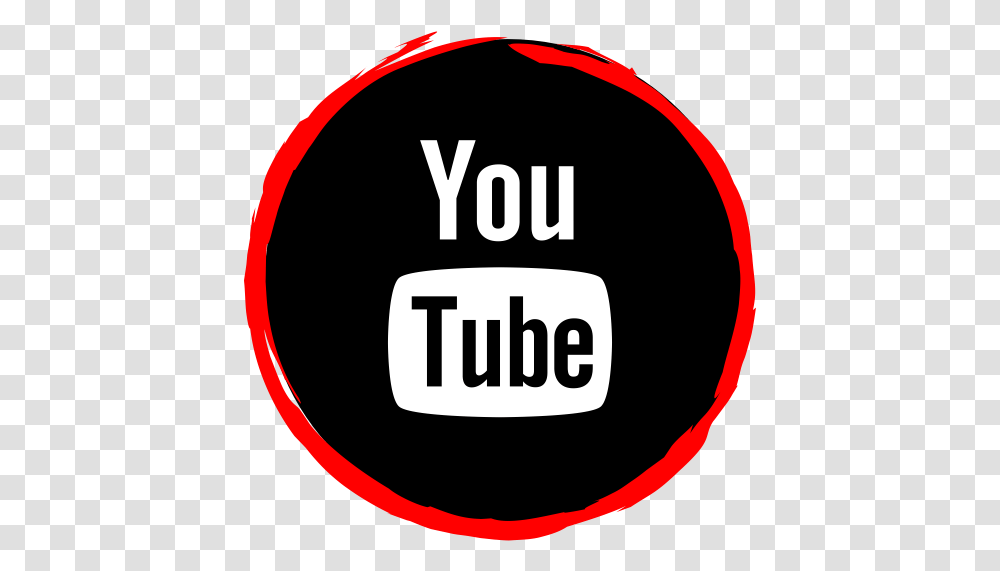 Social Media Youtube Logo Circle, Label, Text, Word, Symbol Transparent Png