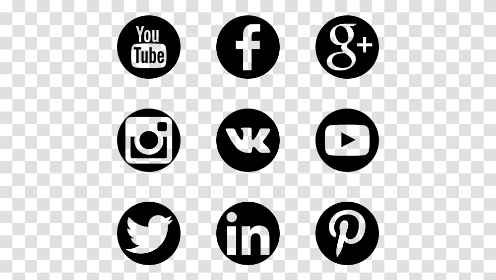 Social Network Icons Social Icons Black, Gray, World Of Warcraft Transparent Png