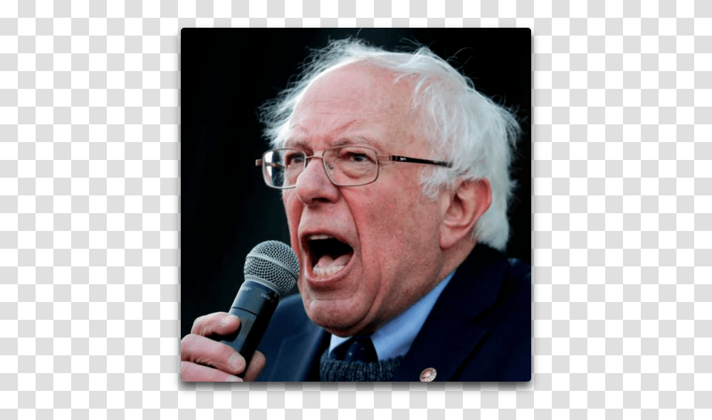 Socialist Bernie Bernie Sanders Ugly, Person, Microphone, Electrical Device, Head Transparent Png