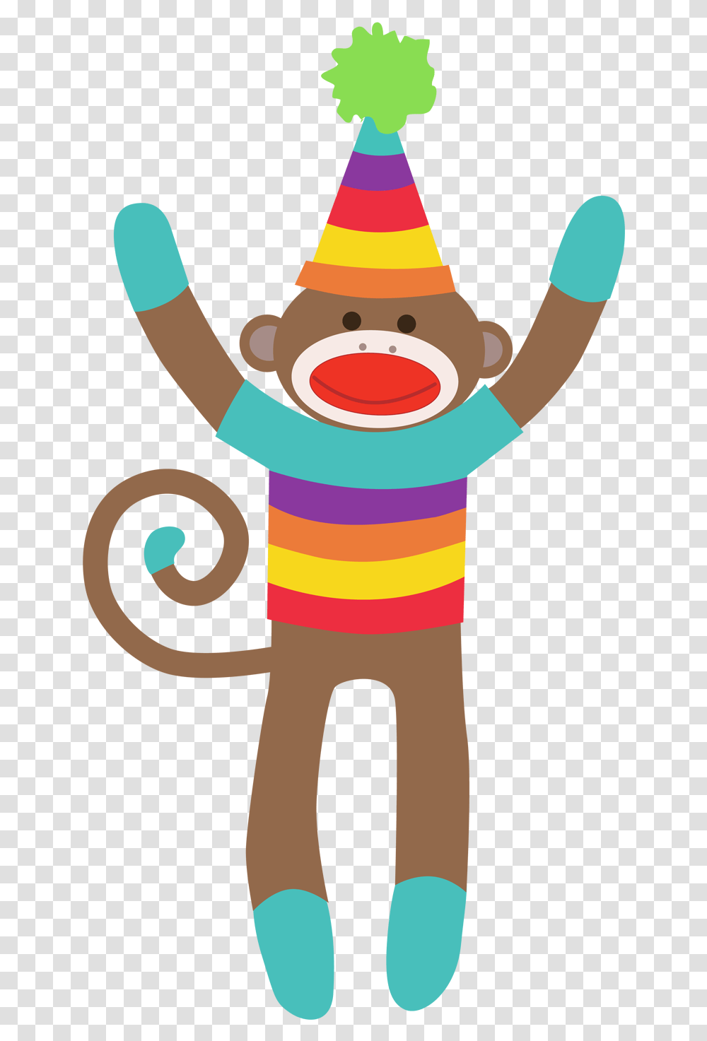 Sock Monkey Clipart Free Download Clip Art On Sock Monkey Clipart, Performer, Elf, Hat Transparent Png