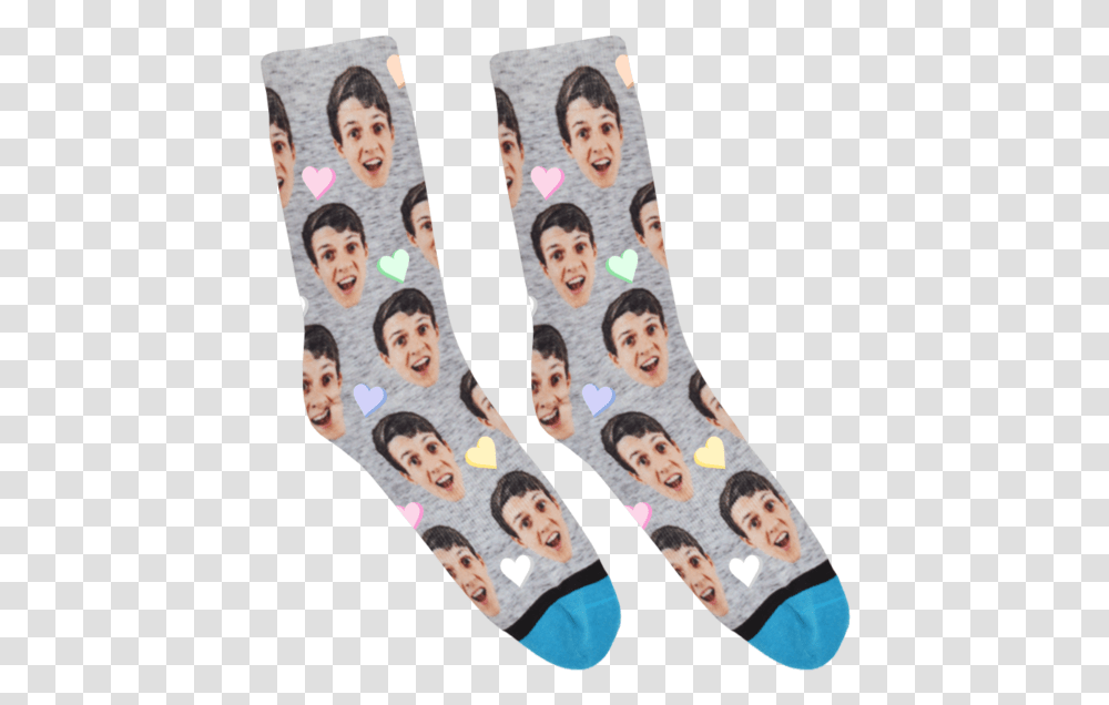 Socks With Face On Them, Person, Human, Tie, Accessories Transparent Png