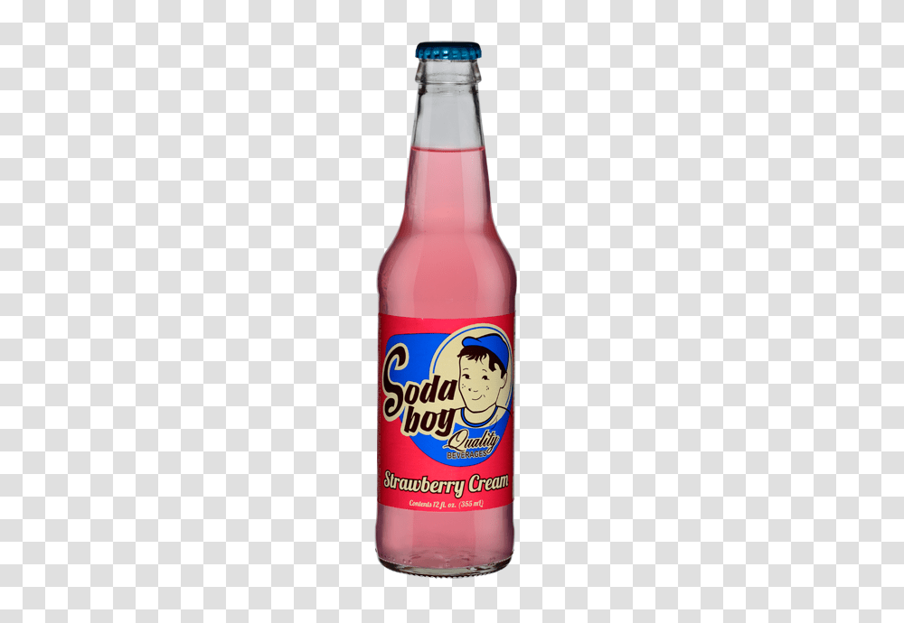 Soda Boy Strawberry Cream Pack Orca Beverage Inc, Bottle, Ketchup, Food, Pop Bottle Transparent Png