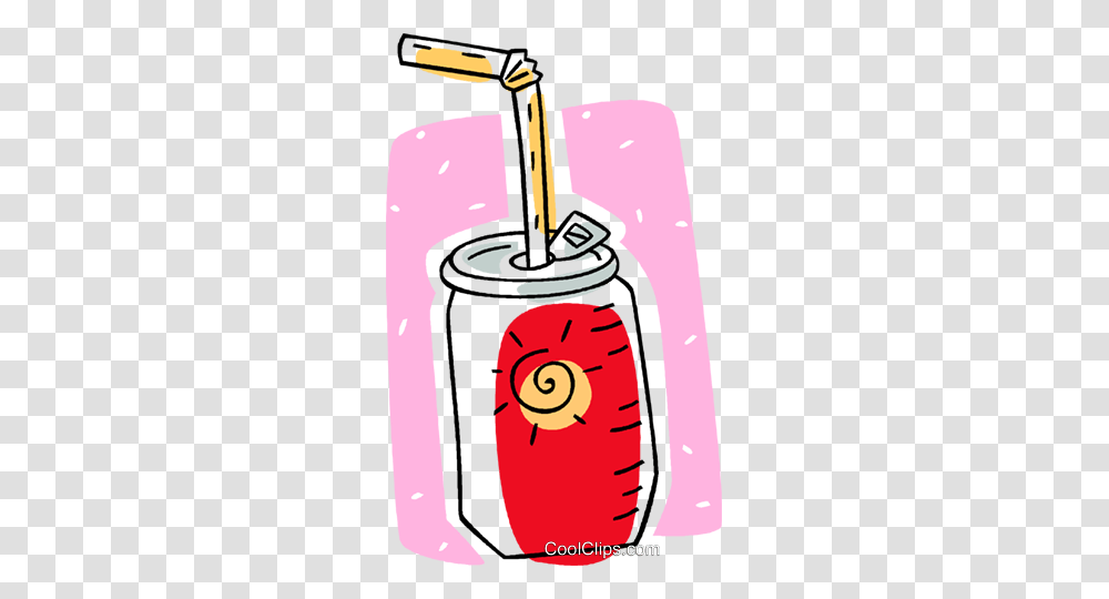 Soda Can With Straw Royalty Free Vector Clip Art Illustration, Beverage, Drink, Tin Transparent Png