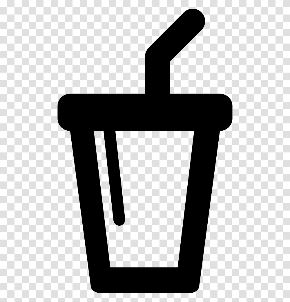Soda Drink Glass With A Straw, Hammer, Tool, Silhouette Transparent Png