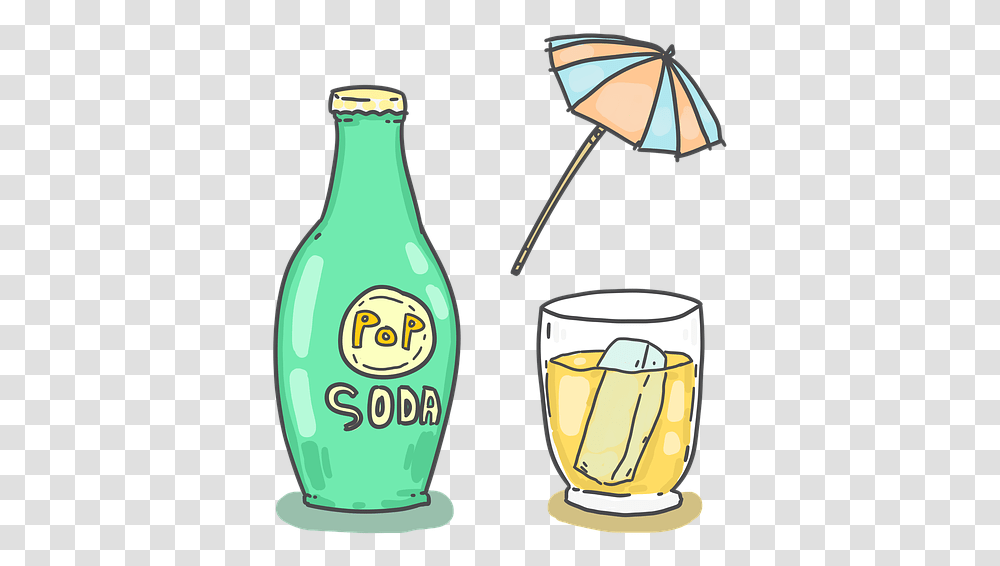 Soda Pop Drink Food Snack Menu Ice Cool Illustration, Beverage, Bottle, Pop Bottle, Glass Transparent Png