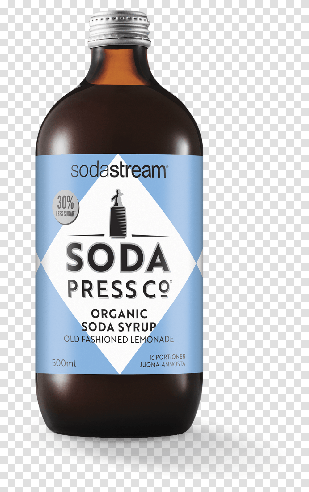 Sodastream Organic Soda Syrup, Bottle, Label, Cosmetics Transparent Png