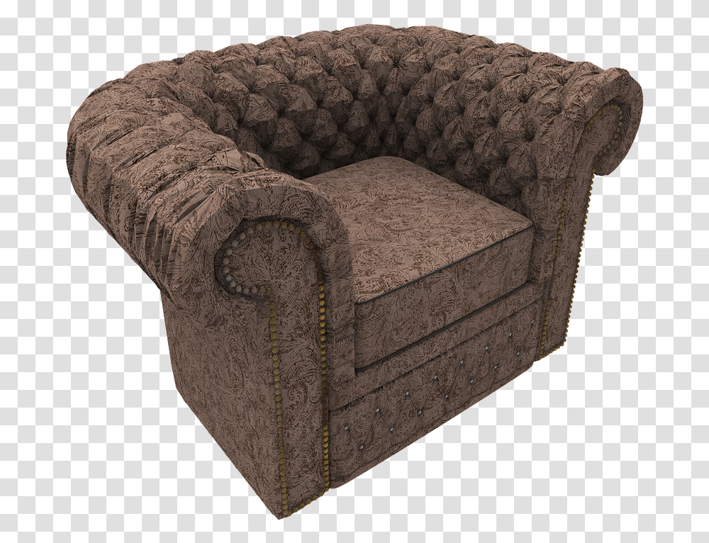 Sofa Chair 3d Render Design Furniture Modern Sleeper Chair, Armchair, Couch, Rug, Cushion Transparent Png