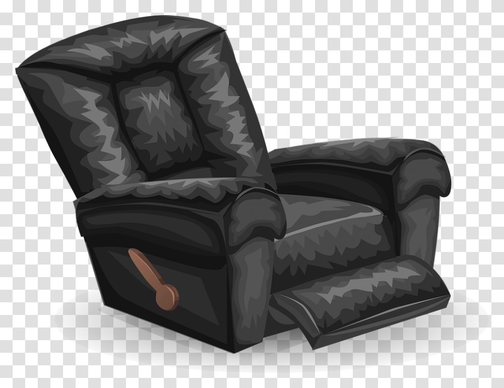 Sofa Chair Lazy Boy Recline Relax Seat, Black Leather Recliner Chair Lazy Boy