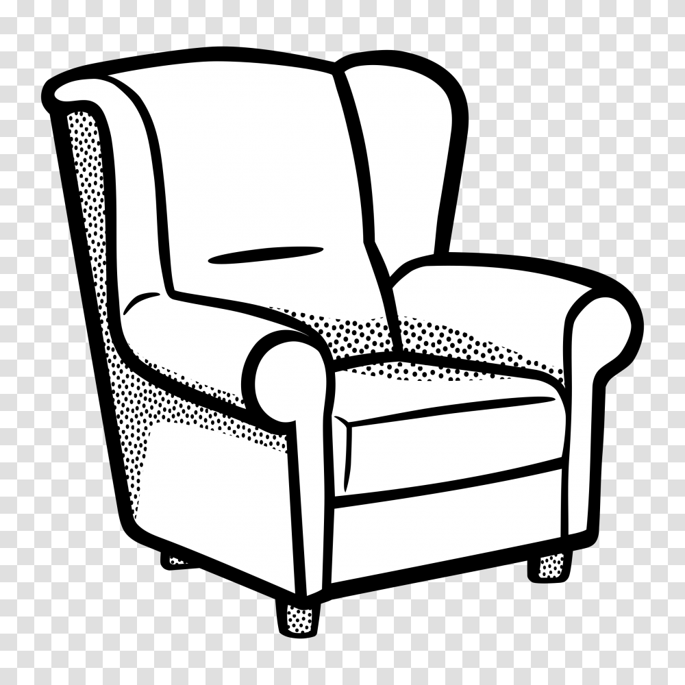 Sofa Clipart Black And White, Chair, Furniture, Armchair Transparent Png