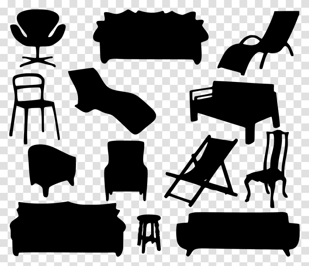 Sofa Clipart Home Furniture Furniture Clipart Black And White, Gray, World Of Warcraft Transparent Png