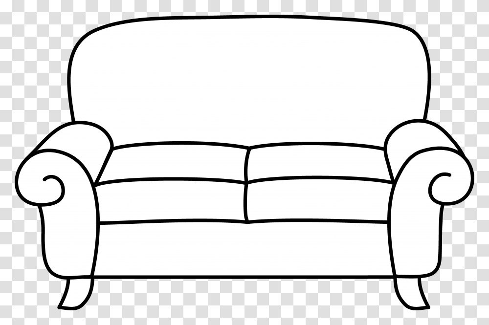 Sofa Coloring, Couch, Furniture, Pillow, Cushion Transparent Png