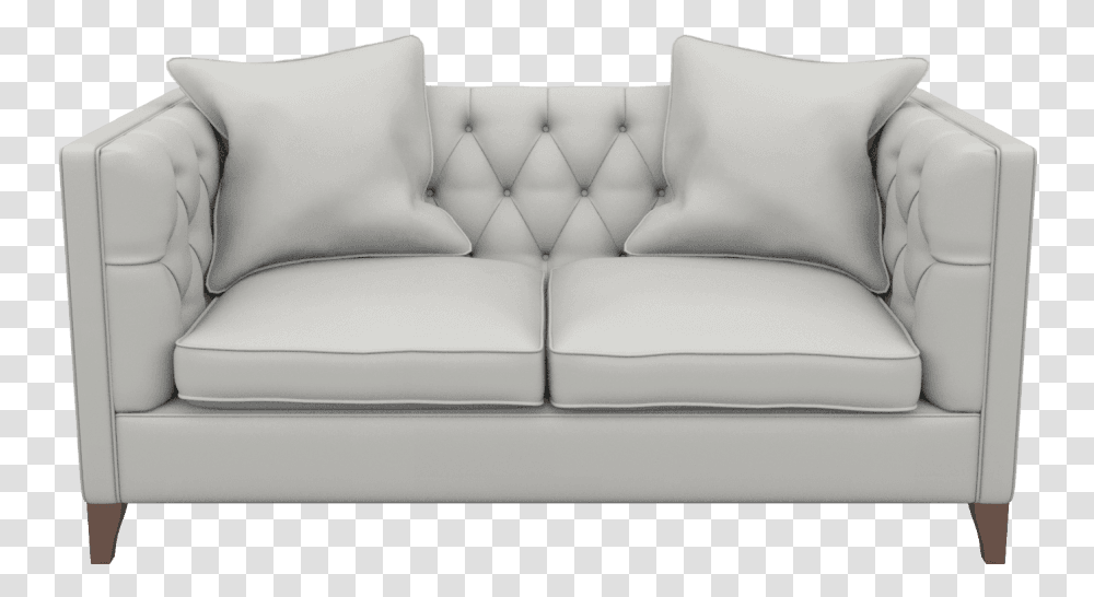 Sofa Front View, Couch, Furniture, Cushion, Pillow Transparent Png