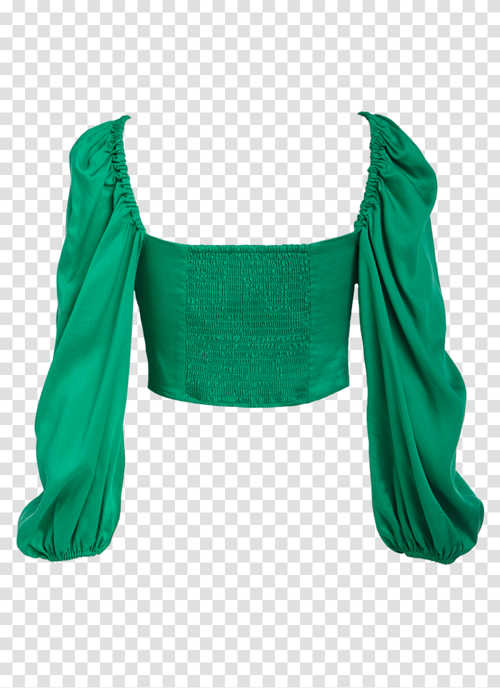 Sofia Blouse In Colour Pepper Green Ruffle, Sleeve, Apparel, Long Sleeve Transparent Png