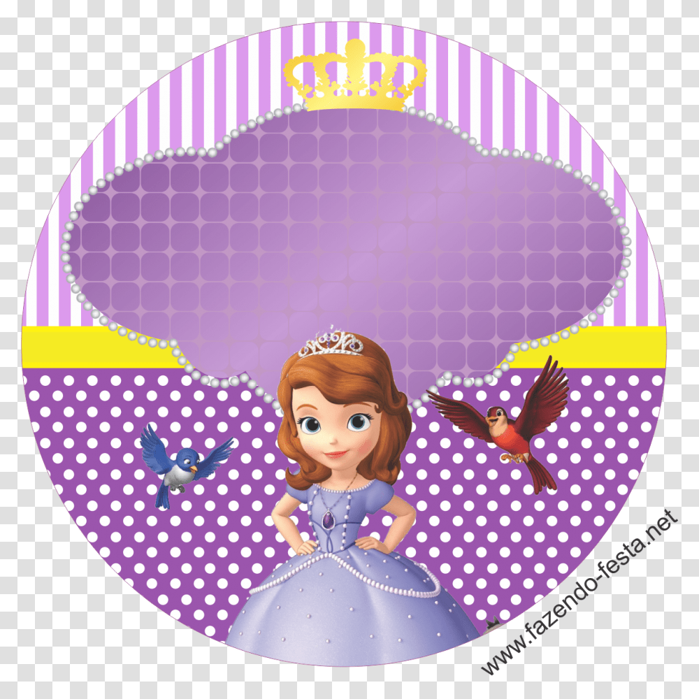 Sofia The First Name Tag Template, Doll, Toy, Purple, Crib Transparent Png