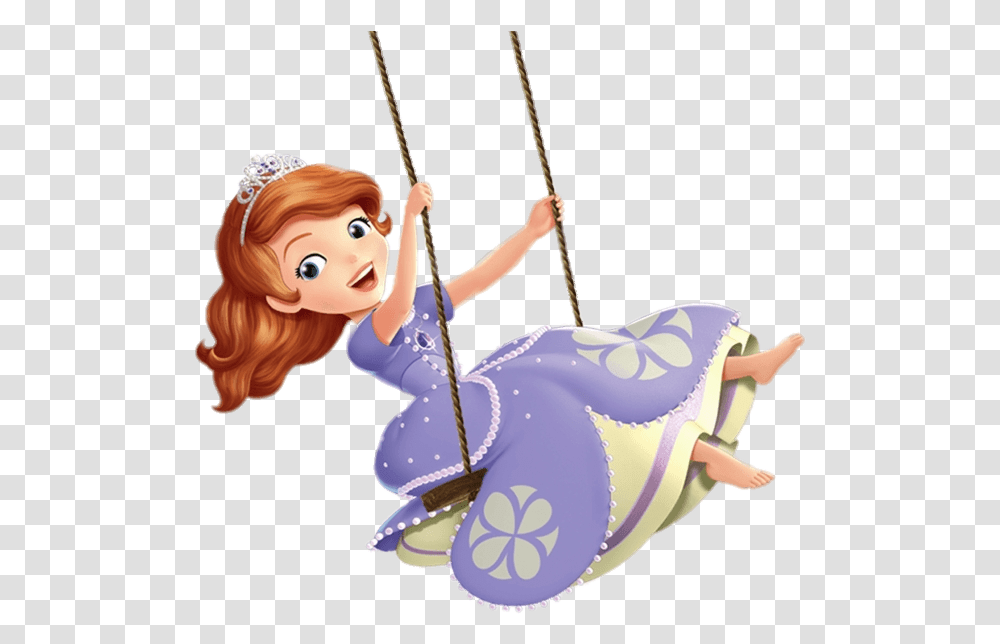 Sofia The First On Swing Sofia The First Hd Background, Toy, Person, Human, Adventure Transparent Png
