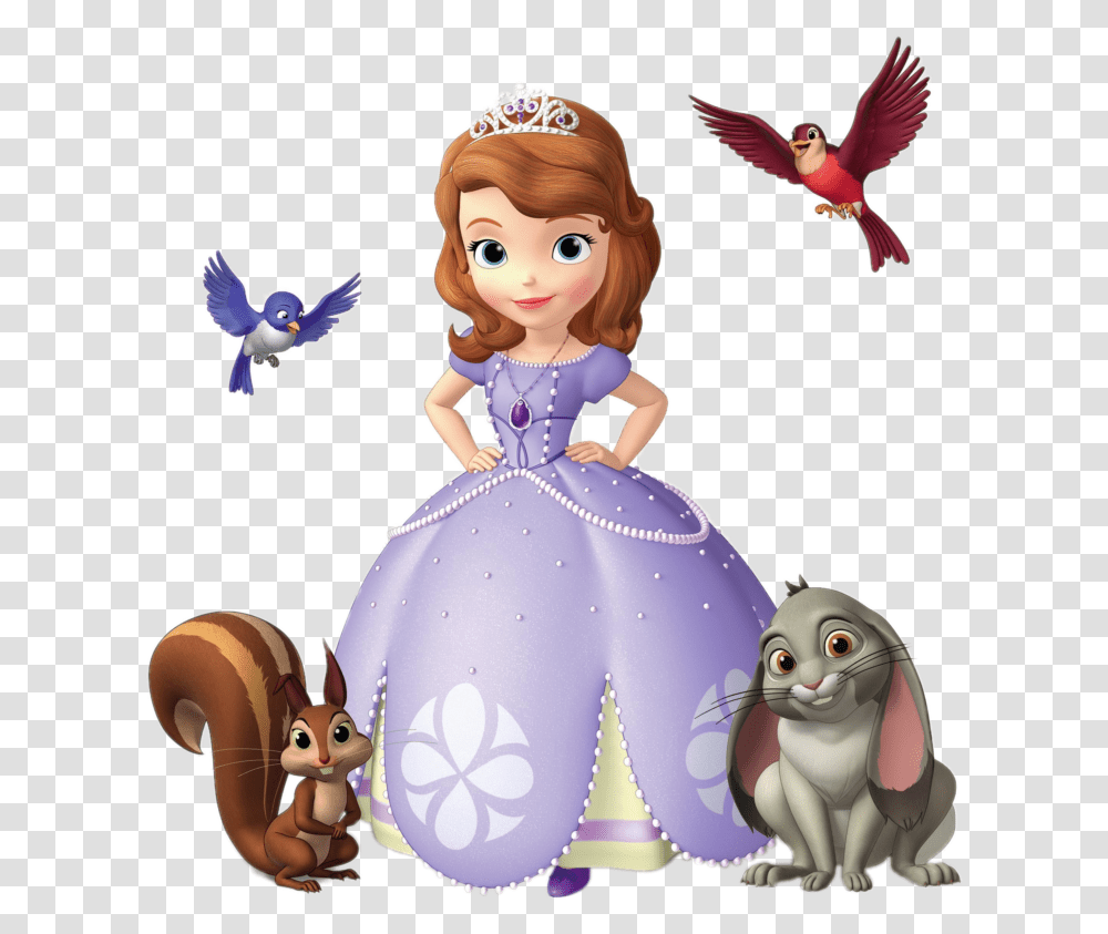 Sofia The First With Animal Friends Sofia The 1st, Doll, Toy, Figurine, Barbie Transparent Png