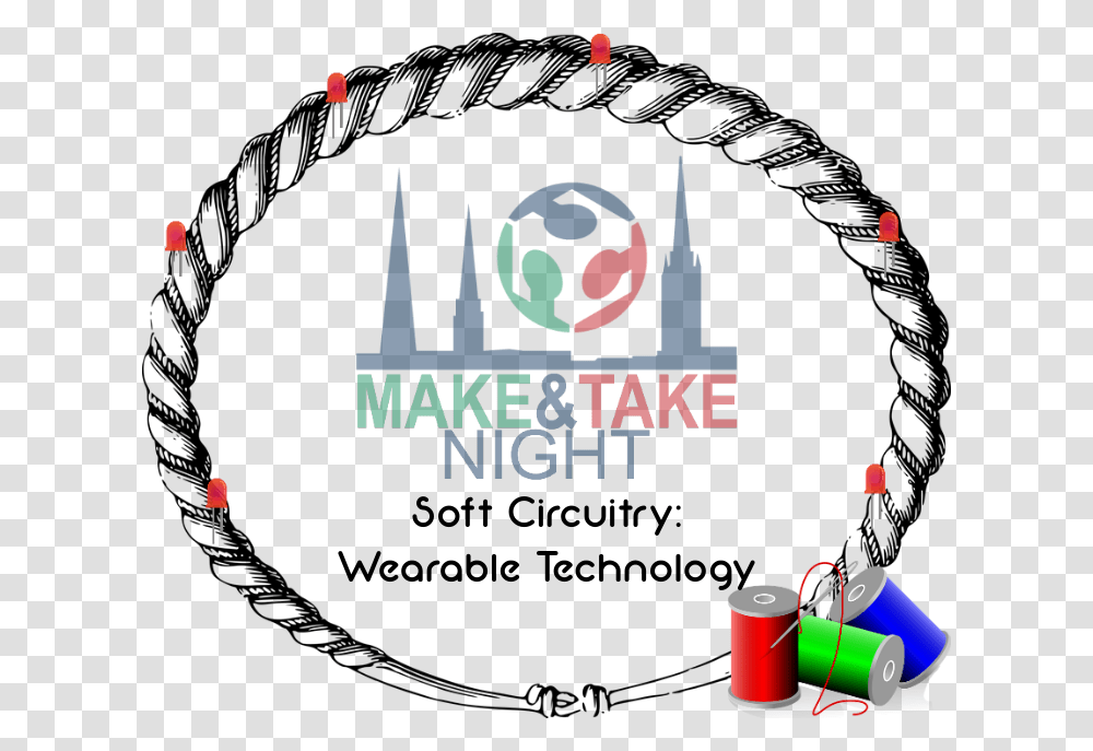 Soft Circuitry Wearable Technology Needle And Thread Clip Art, Weapon, Weaponry, Bomb, Dynamite Transparent Png