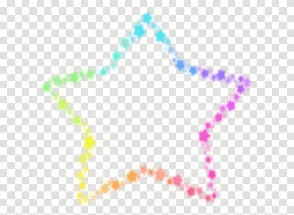 Soft Cyber Goth Rainbow Star Cybergoth Edit Craft, Ornament, Pattern, Plant Transparent Png